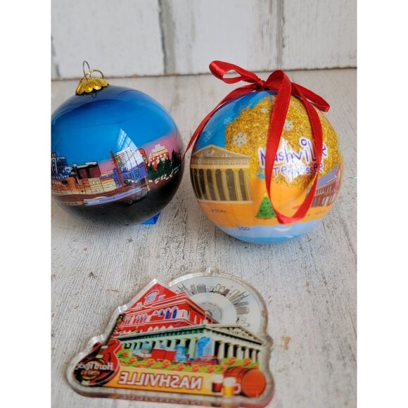 Nashville unique ornament Xmas set hardrock ball - Picture 8 of 8